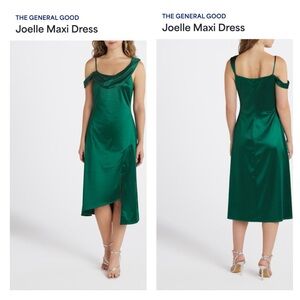The General Good Green Satin Dress